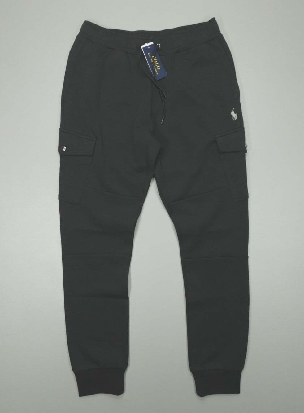 Polo Ralph Lauren Double-Knit Cargo Jogger Pants Men's Size S Black NWT
